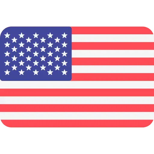 Bandera de los Estados Unidos en formato de icono como muestra de operación global