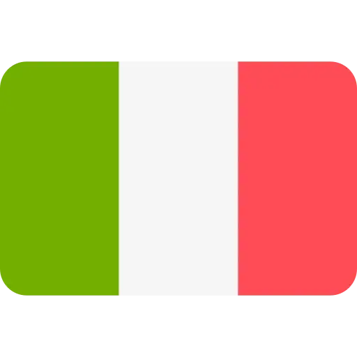 Bandera oficial de Italia utilizada como muestra de operación global